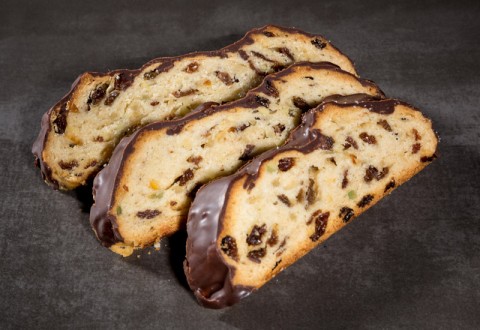 Frankenberger Butter-Rosinen Stollen mit Schokoladenkuvertüre